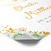 Swan Sage Greenと金ゴールドバラ誕生統計 ポスター (角)