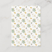 Swan Sage Green and Gold Roses Book Request エンクロージャーカード (裏面)