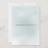 Swan watercolor themed elegant wedding invitation 招待状 (裏面)