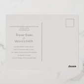 Swan Wedding Foil Invitation Postcard 箔招待状ポストカード (裏面)