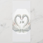 Swan Wedding Monogram Flat Menu メニュー (裏面)