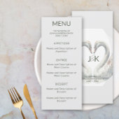Swan Wedding Monogram Flat Menu メニュー