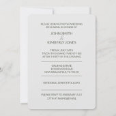 Swan Wedding Rehearsal Dinner Invitation 招待状 (裏面)