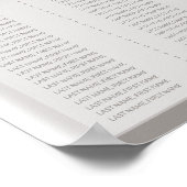 Swan Wedding Seating Chart Poster ポスター (角)