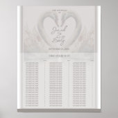Swan Wedding Seating Chart Poster ポスター (正面)