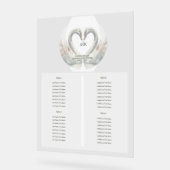 Swan Wedding Seating Chart Sign アクリルサイン (傾斜)