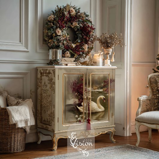 Swan Winter Landscape Christmas Tissue Paper 薄葉紙