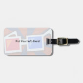 Swanky 1950の3-Dグラスラゲージタグ ラゲッジタグ (正面横)