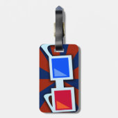 Swanky 1950の3-Dグラスラゲージタグ ラゲッジタグ (裏面縦)