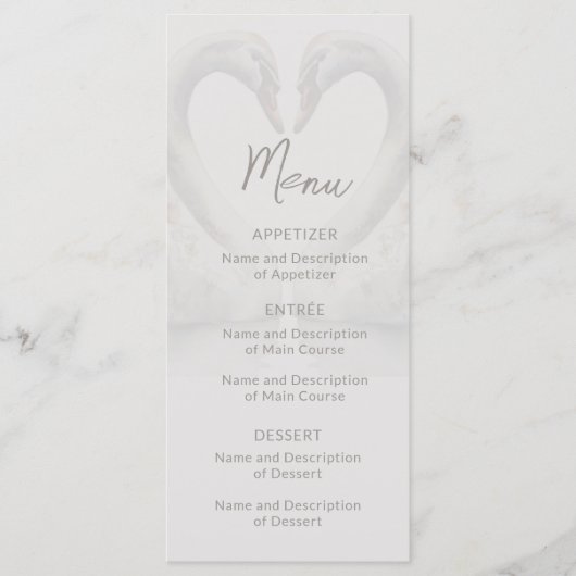 Swan's 結婚 Flat Menu メニュー (正面)