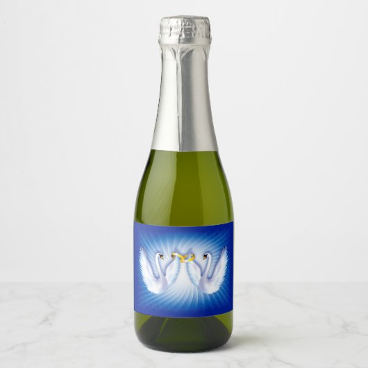 Swan's Wedding スパークリングワインラベル (正面)