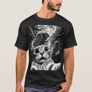 Swarm おもしろい 17年Cicada Reemergence Cat Selfie Tシャツ