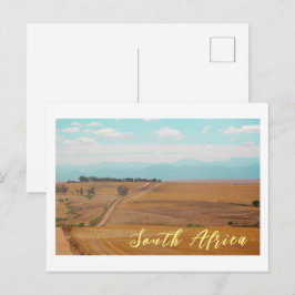 Swartland Fields Mountains View South Africa ZA ポストカード