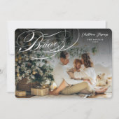 Swashスクリプ信じト宗教的なクリスマスの写真 シーズンカード (正面)