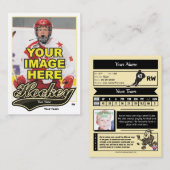 Swash Hockeyトレーディングカード – カスタム統計 コーリングカード (正面/裏面)