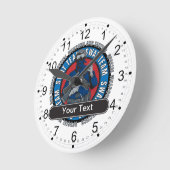 SWATカスタムチーム ラウンド壁時計 (傾斜)