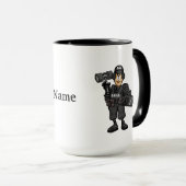 SWATチームの警官のマグカップ マグカップ (正面右)