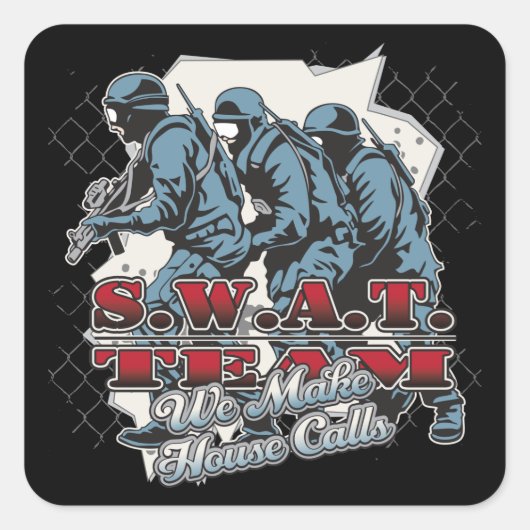 SWATチームハウスコール スクエアシール (正面)