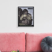 SWATチーム警察プリントオリジナルウォーター色ミランダ キャンバスプリント (インサイチュ (リビング))