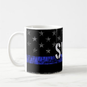 SWAT動揺して警察国旗 コーヒーマグカップ