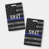 SWAT動揺して警察国旗 バッジ (正面＆裏面)