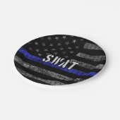 SWAT動揺して警察国旗 ペーパープレート (アングル)