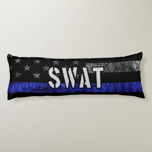 SWAT動揺して警察国旗 ボディピロー (裏面)