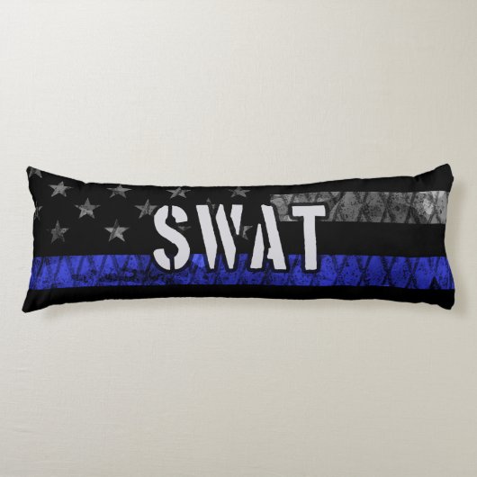 SWAT動揺して警察国旗 ボディピロー (正面)