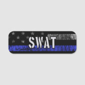 SWAT動揺して警察国旗 名札 (正面)