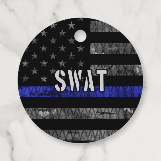 SWAT動揺して警察旗 フェイバータグ (裏面)