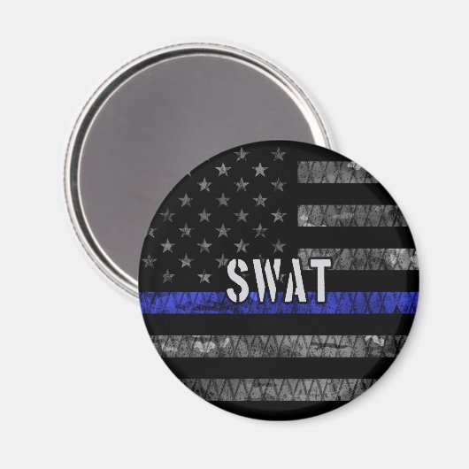 SWAT動揺して警察旗 マグネット (正面/裏面)