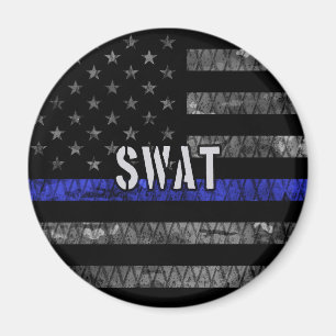 SWAT動揺して警察旗 マグネット