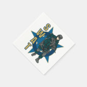 SWAT警察官 スタンダードカクテルナプキン (角)