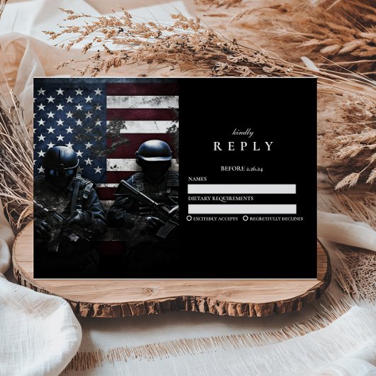 SWAT Team American Flag Graduation 出欠カード