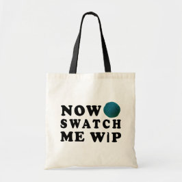 Swatch Me WIP -ティール（緑がかった色）糸クラフトリンゴ トートバッグ