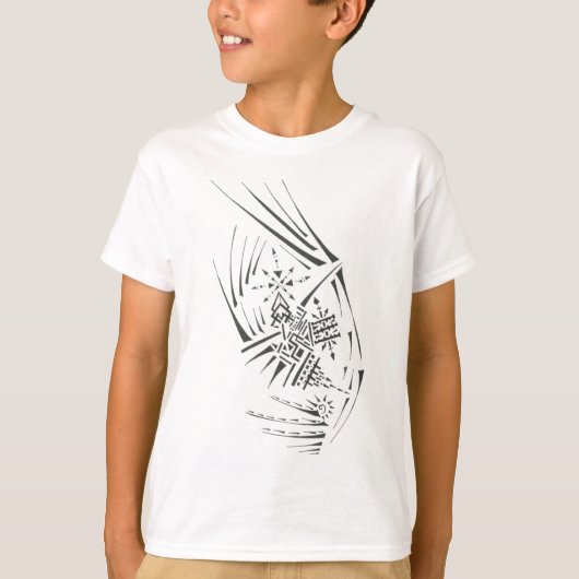 Sway白黒抽象芸術トバルタトゥーアート Tシャツ (正面)