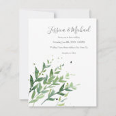 'Swaying 2'抽象芸術水色 招待状 (正面)