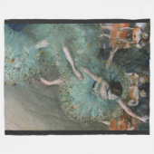 Swaying Dancer, Dancer in Green by Edgar Degas フリースブランケット (正面(横))