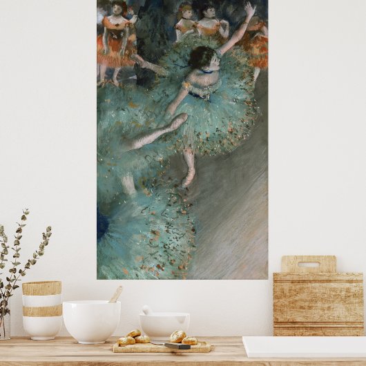 Swaying Dancer, Dancer in Green by Edgar Degas ポスター (キッチン)