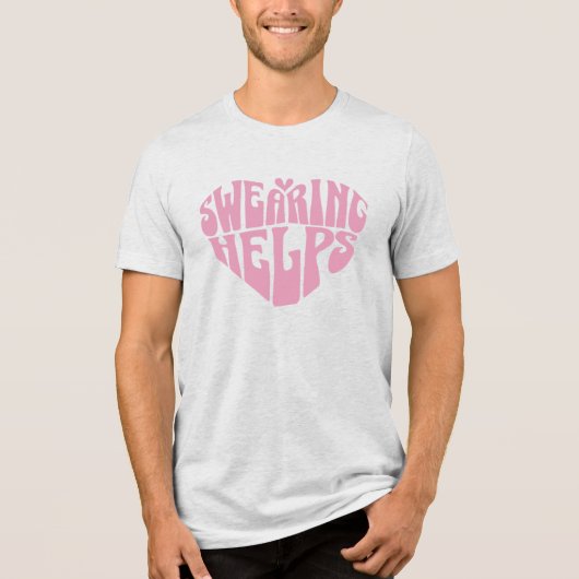 Swearing Helps Cute Funny Women's トライブレンドTシャツ (正面)