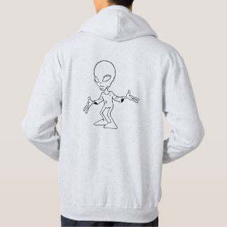 Sweat à capuche avec alien gris clair パーカ