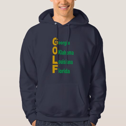 Sweat à capuche bleu marine homme USA GOLF パーカ (正面)