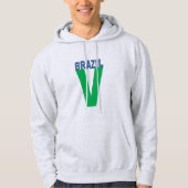 Sweat à capuche cendre BRAZIL VICTORY パーカ (正面)