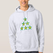 Sweat à capuche cendre  DESIGN  ETOILES  BRAZIL パーカ (正面)