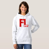 Sweat à capuche cendre DESIGN FLORIDA SPORT パーカ (正面フル)