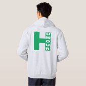 Sweat à capuche cendre dos Design HUMOUR パーカ (裏面フル)