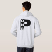 Sweat à capuche cendre dos Design PING PONG パーカ (裏面フル)
