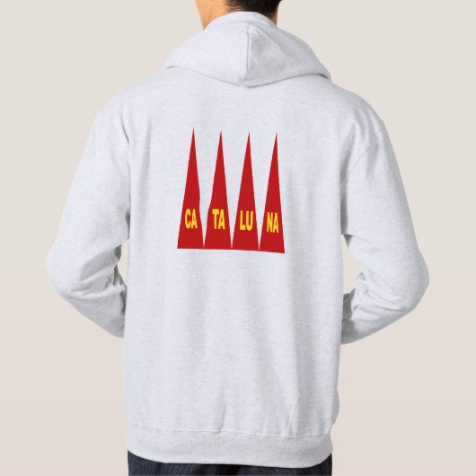 Sweat à capuche cendre dos homme DESIGN CATALUNA パーカ (裏面)