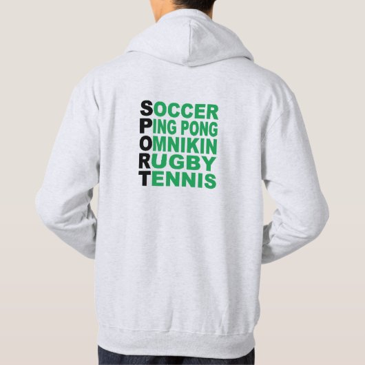 Sweat à capuche cendre  dos TOURISM  SPORT  パーカ (裏面)