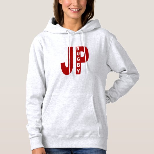 Sweat à capuche cendre femme JAPAN  RUGBY パーカ (正面)